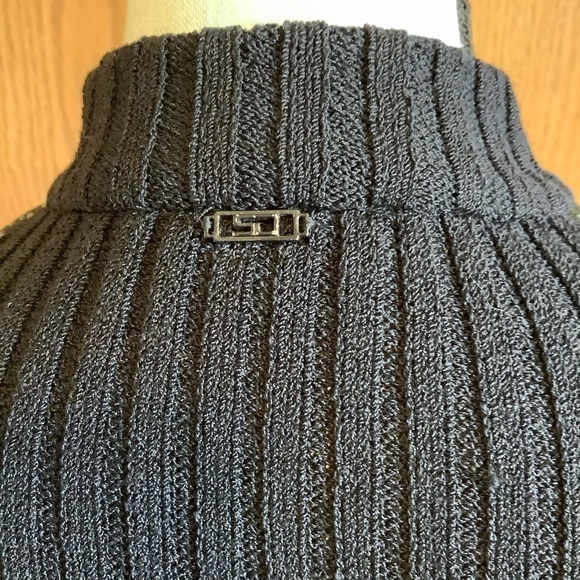 St. John Sport Black Zip-Up Rib Knit Cardigan Sz-P - Picture 7 of 9